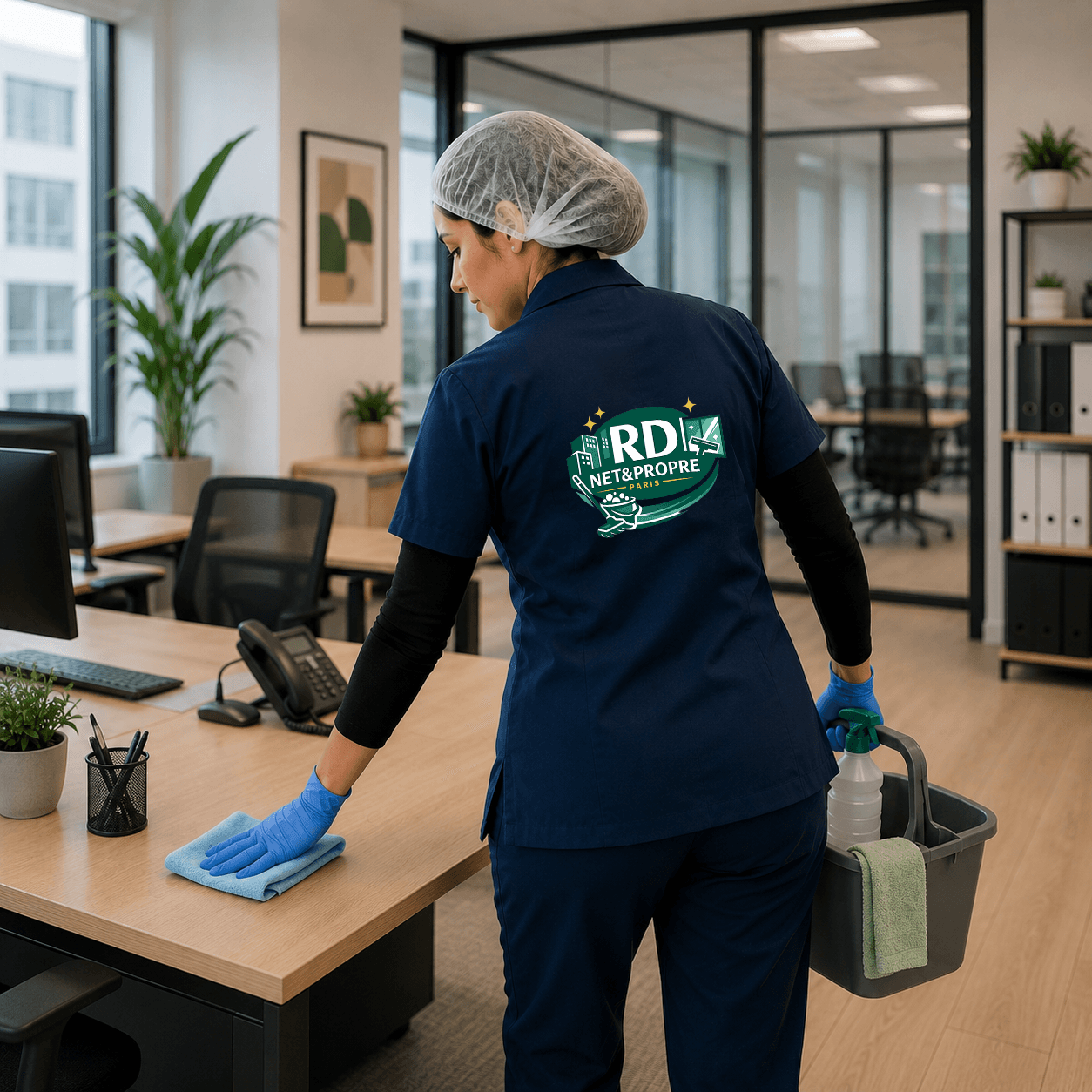 Espace de bureaux propre et rangé après le passage de RD NET&PROPRE
